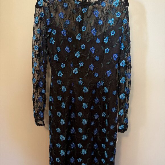 Dress the Population Sophia Embroidered Lace Midi Dress Small - Picture 2 of 8